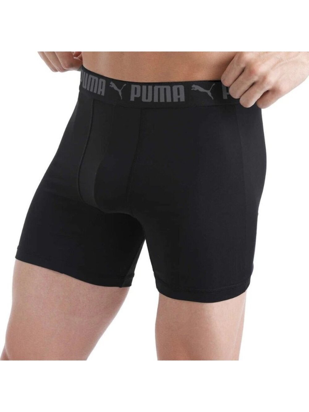 NWT Puma Men's M Black 5-Pack Boxer Briefs SportLuxe Moisture-Wicking